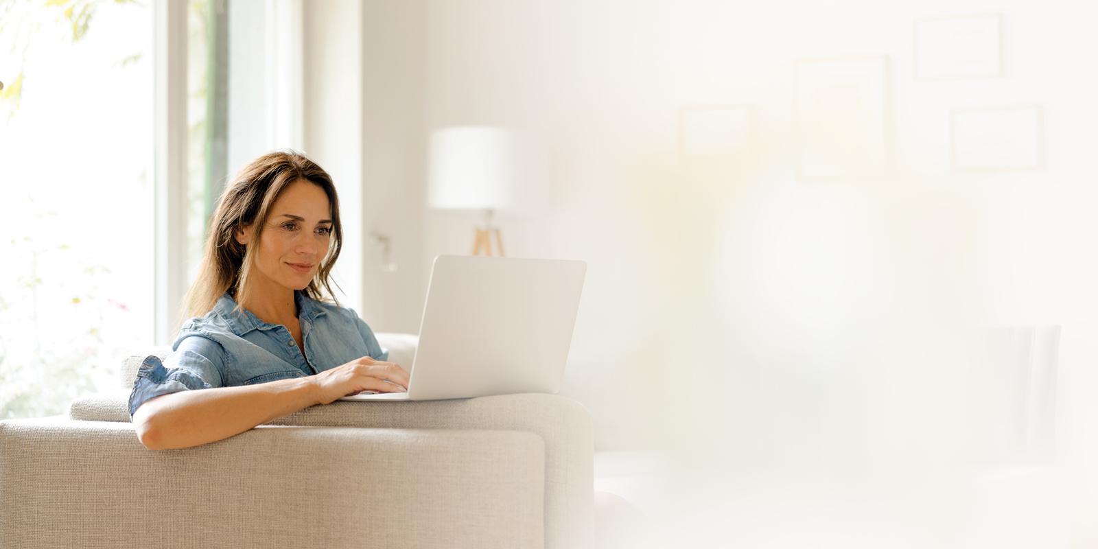Woman using computer